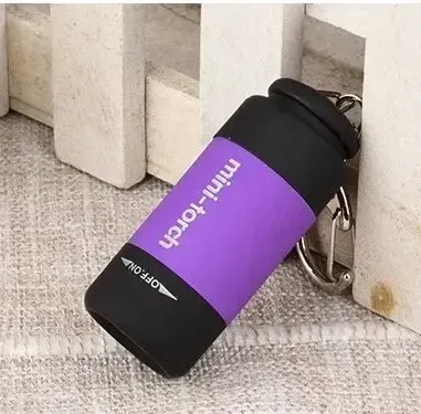 Mini lampe torche LED rechargeable par USB, étanche, avec porte-clés, pour la maison, la randonnée et le camping 10
