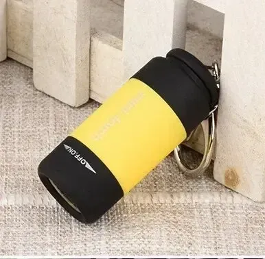 Mini lampe torche LED rechargeable par USB, étanche, avec porte-clés, pour la maison, la randonnée et le camping 11