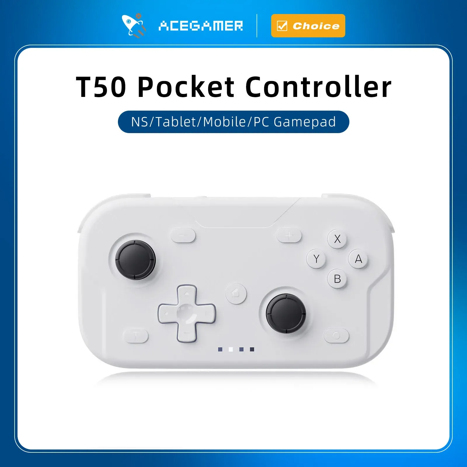AceGamer Manette de jeu portable Hall 1000Hz, contrôleur Bluetooth de poche pour Switch, Switch 2, Android, iOS, PC et Steam Deck 6