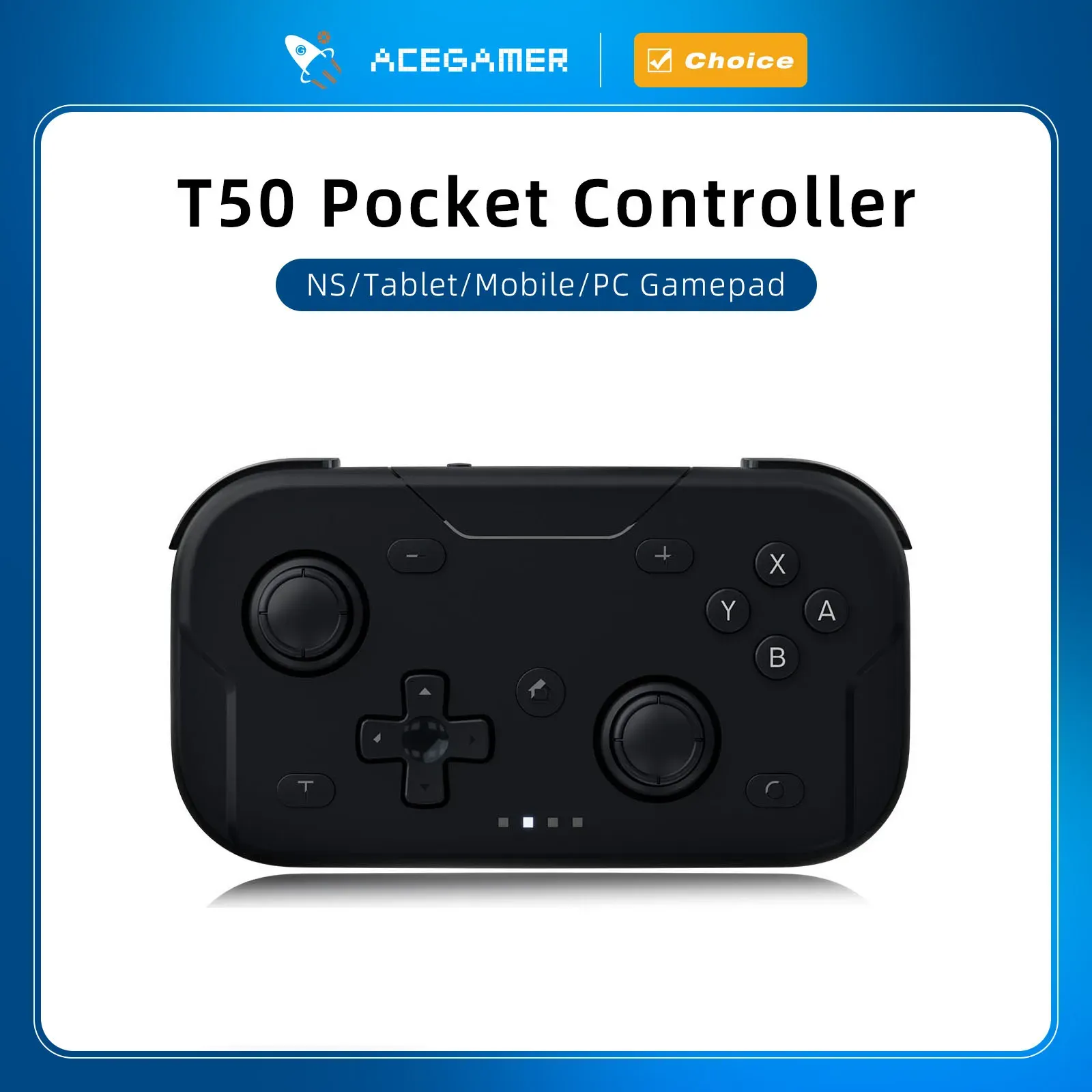 AceGamer Manette de jeu portable Hall 1000Hz, contrôleur Bluetooth de poche pour Switch, Switch 2, Android, iOS, PC et Steam Deck 7