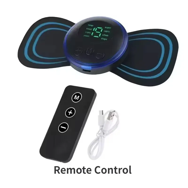 Masseur de cou EMS, mini patch de soulagement de la douleur musculaire du dos et du cou, tapis stimulateur, outil de soins de santé portable pour les jambes et le corps 8