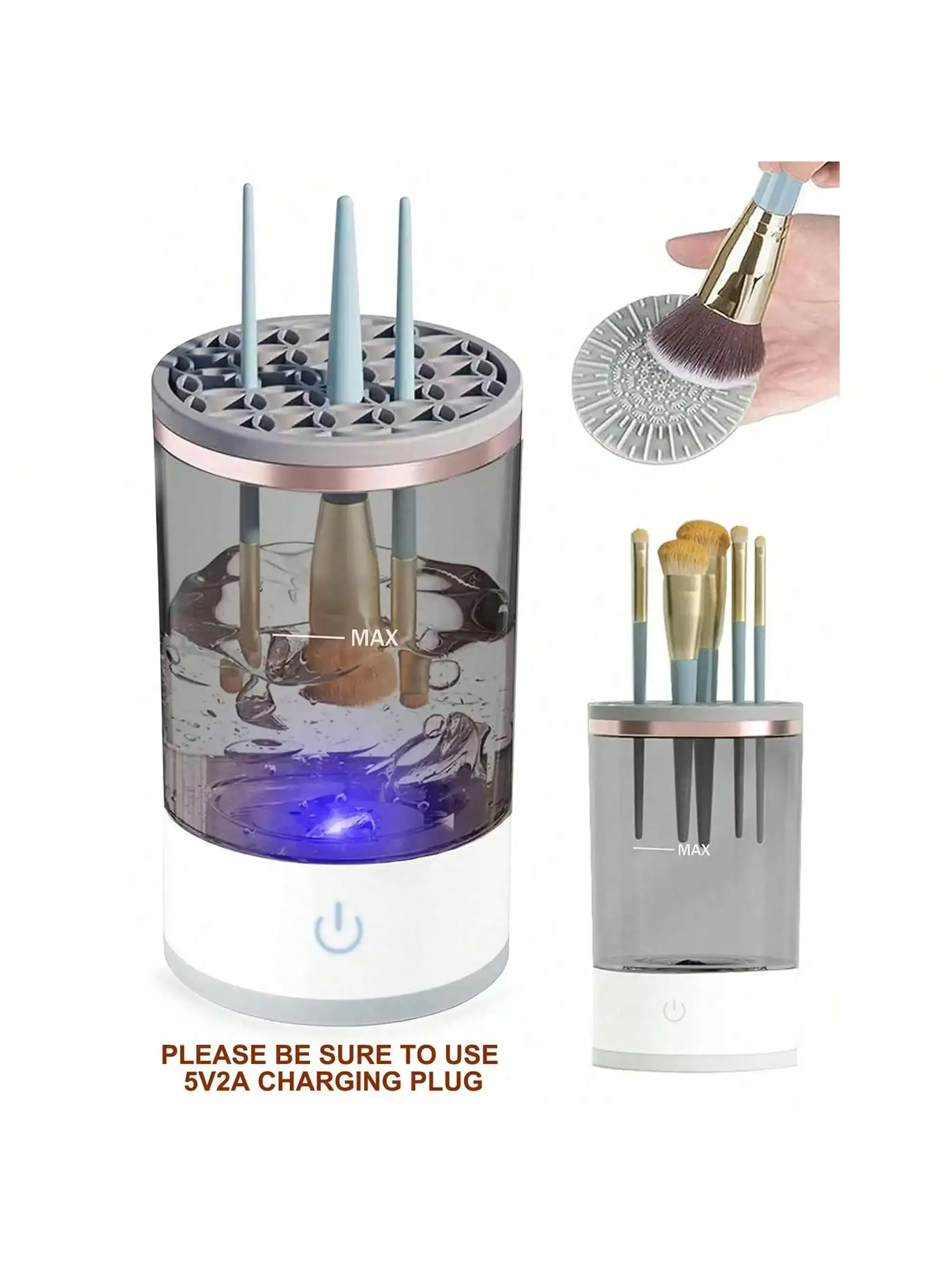 Nettoyeur de pinceaux de maquillage électrique, machine de nettoyage 3