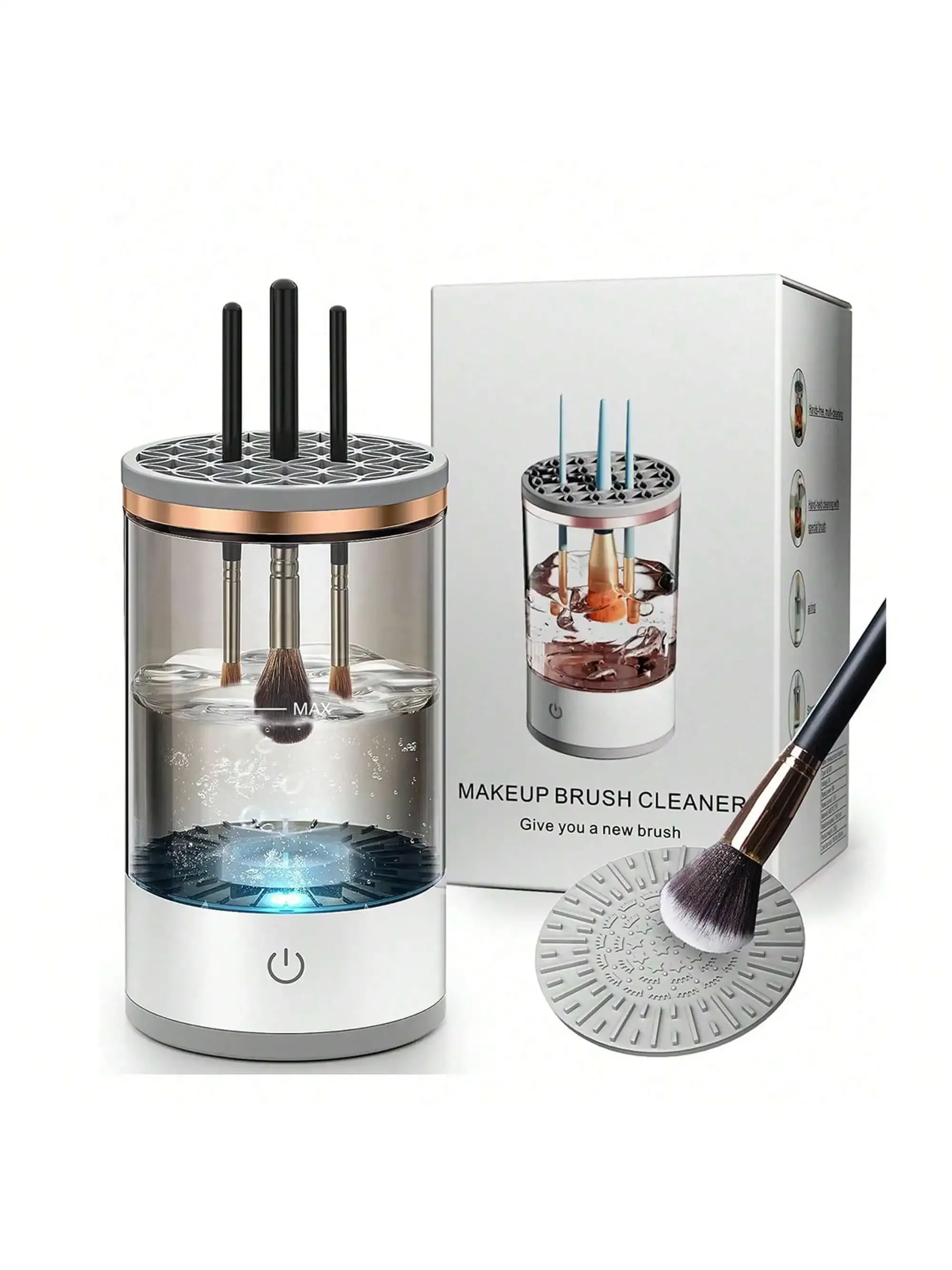 Nettoyeur de pinceaux de maquillage électrique, machine de nettoyage 2