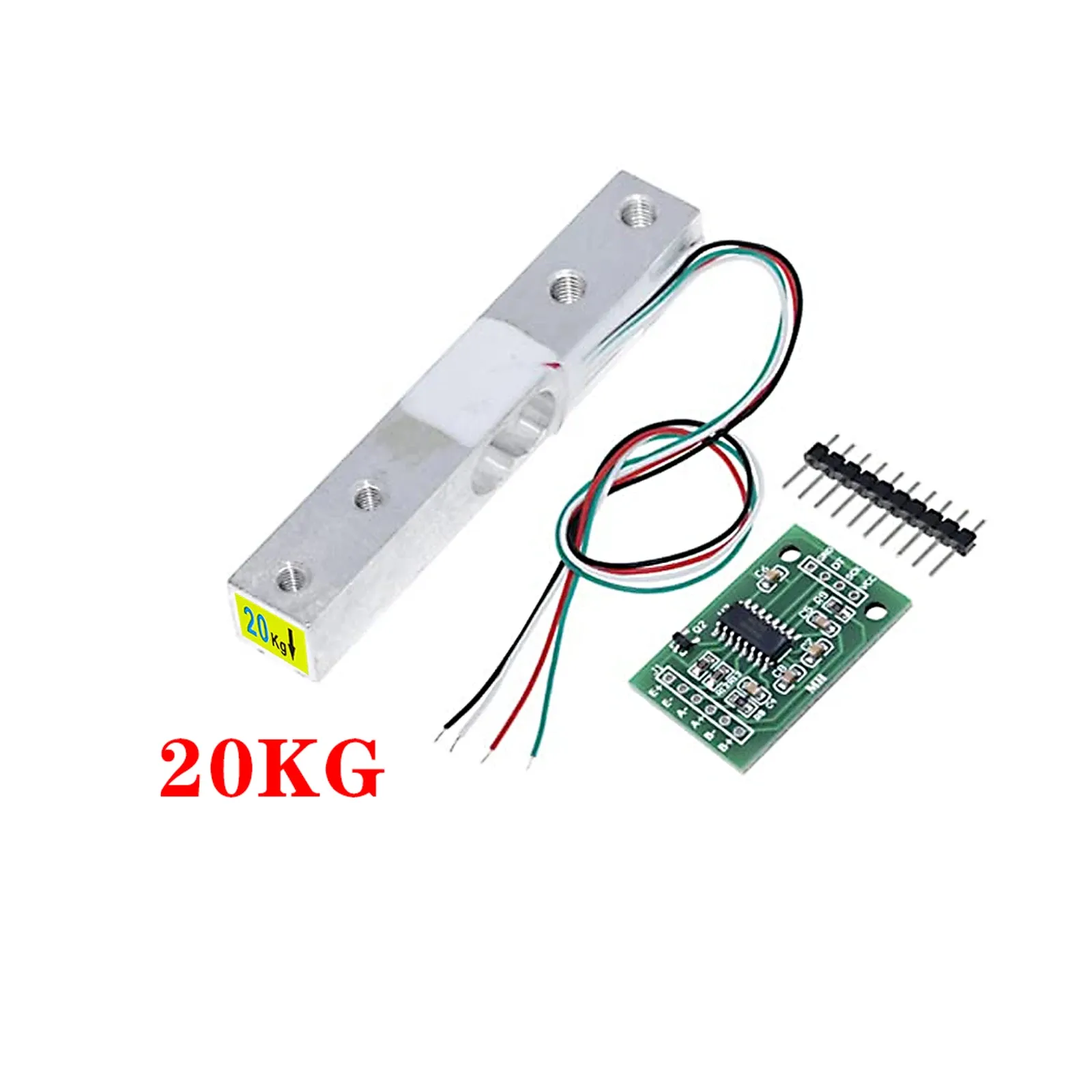 Capteur de poids à cellule de charge numérique avec module ADC HX711 pour balance de cuisine électronique portable, DIY, 1 kg, 2 kg, 5 kg, 10 kg, 20 kg 7
