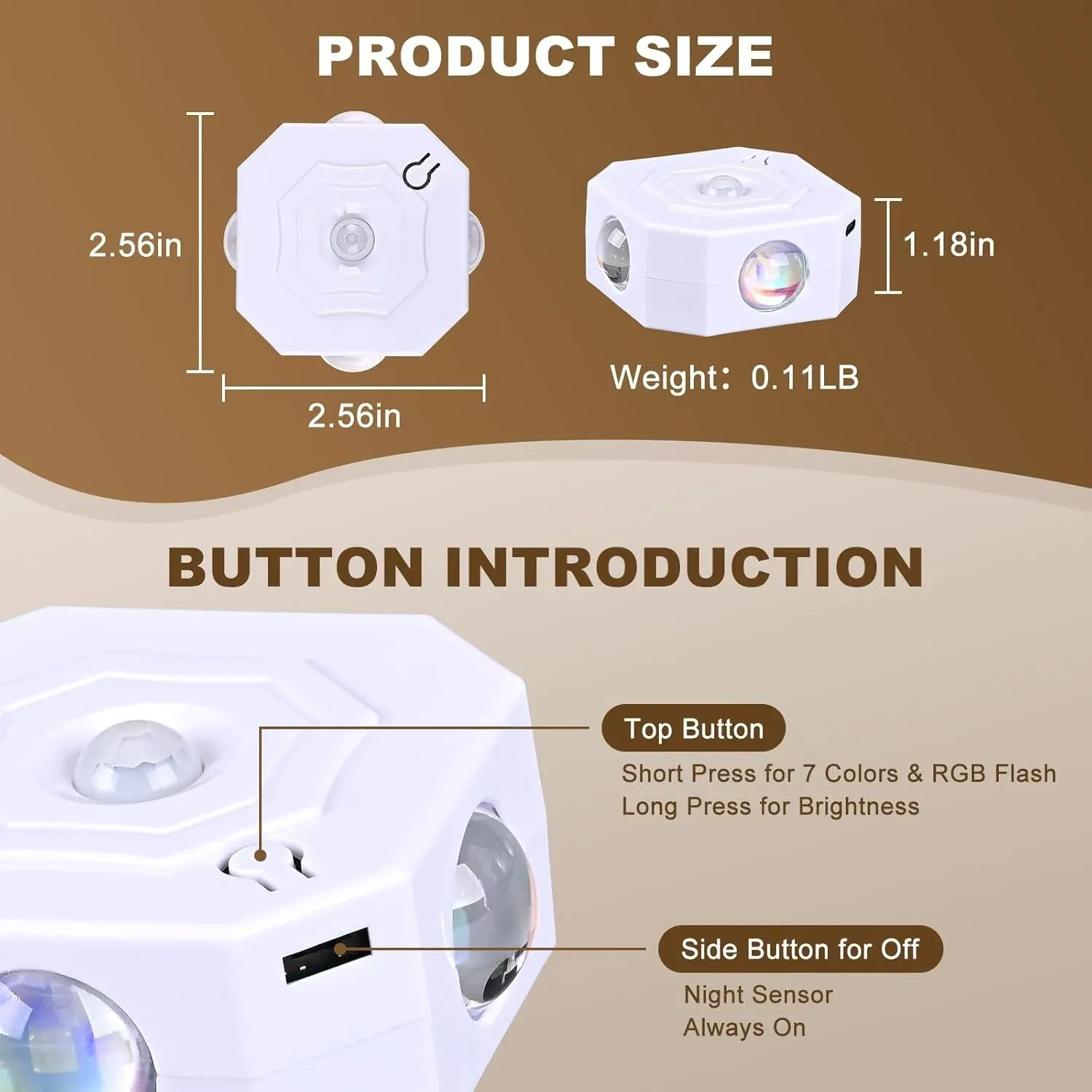 Détail du design de la lampe LED