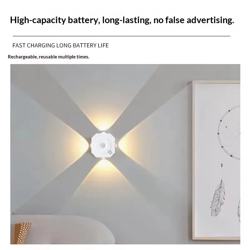 Lampe LED éclairant un couloir