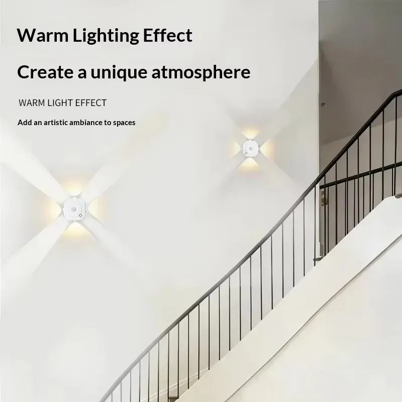 Lampe LED installée près d'un escalier