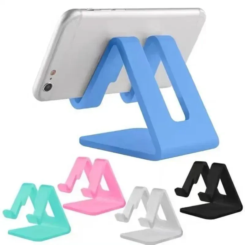 Support triangulaire universel en plastique pour téléphone mobile et tablette, accessoire de bureau, 1 pièce