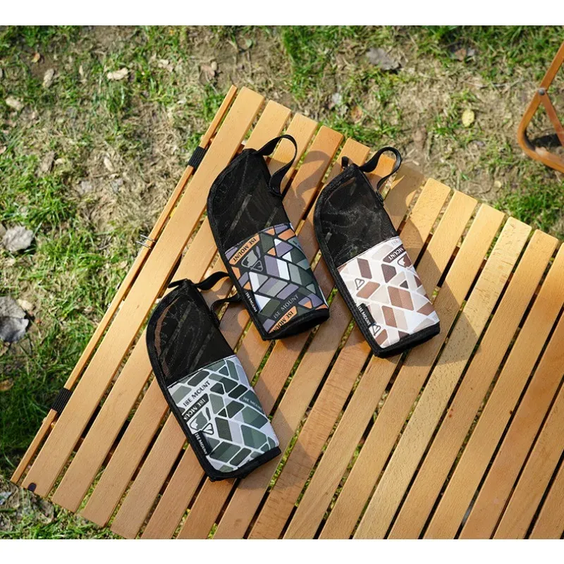 Pochette organisatrice de couverts portable pour le camping, étanche, avec trous de vidange, idéale pour la cuisine et les cosmétiques 3
