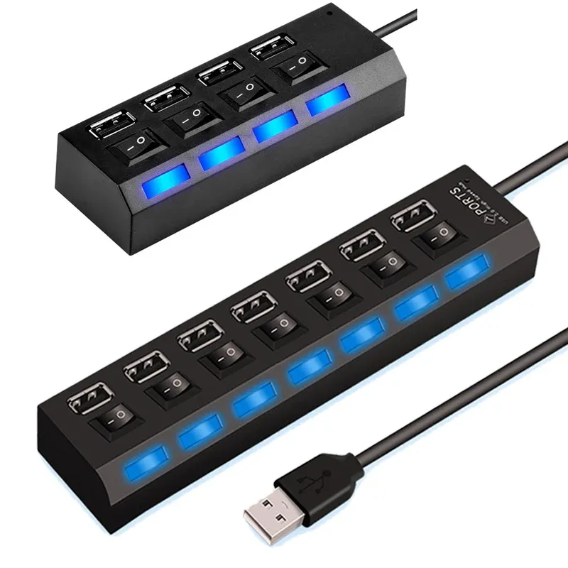 Hub USB en situation d'utilisation