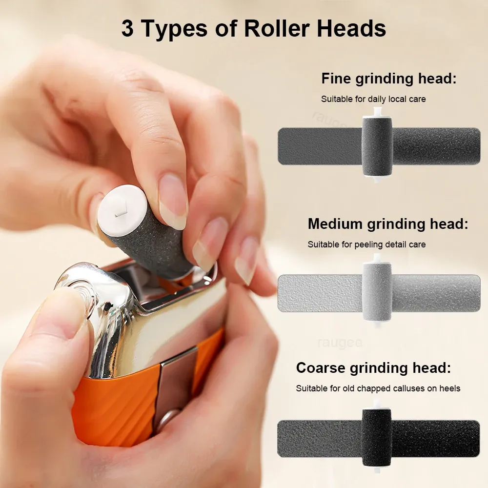 Ponceuse électrique rechargeable portable pour pieds : outil de pédicure pour l'élimination des callosités et des peaux mortes 5