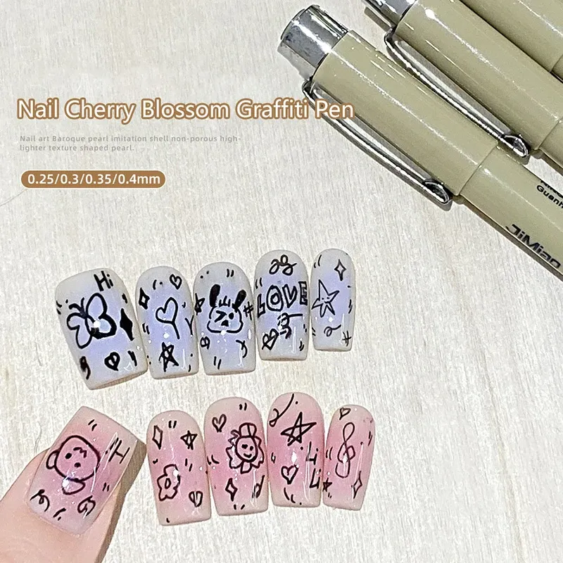 Stylo Graffiti Line pour Nail Art, en situation