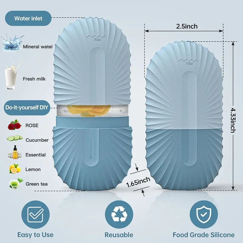 Moule à glaçons en silicone pour massage facial, accessoire de beauté pour le contour des yeux et l'apparence des pores 2