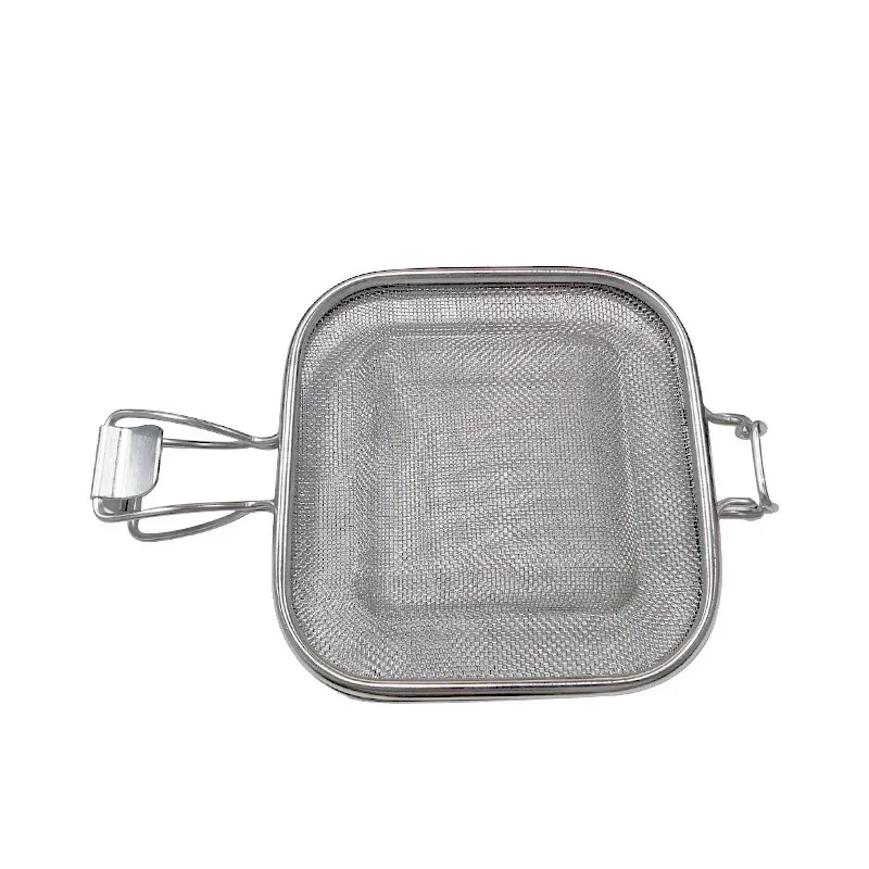 Presse à panini portable en acier inoxydable, machine à sandwichs avec support pour grille de cuisson - Équipement de cuisson pour camping et barbecue 3
