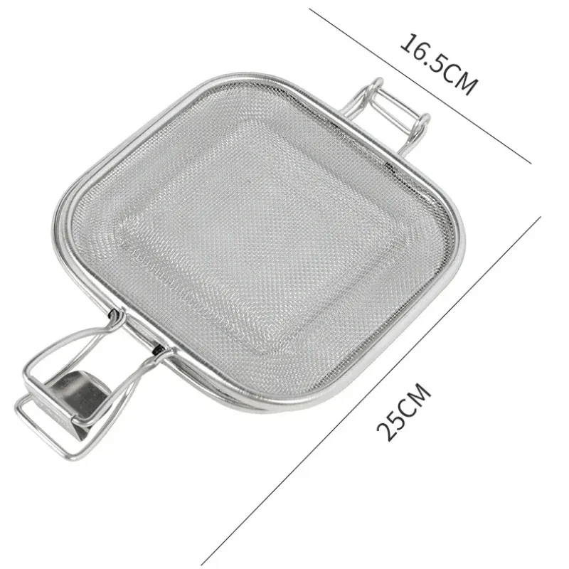 Presse à panini portable en acier inoxydable, machine à sandwichs avec support pour grille de cuisson - Équipement de cuisson pour camping et barbecue 5