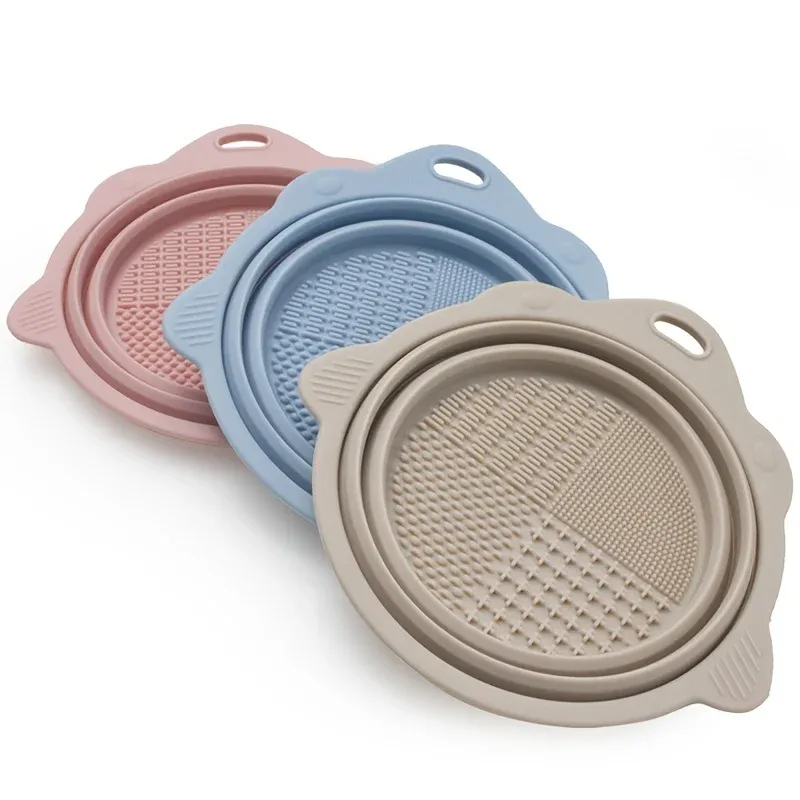 Nettoyeur de pinceaux de maquillage, bol de nettoyage, ensemble d'outils de brosse, nettoyage en profondeur sans abîmer les poils, éponge à poudre humide et sèche, nettoyant à sec 2