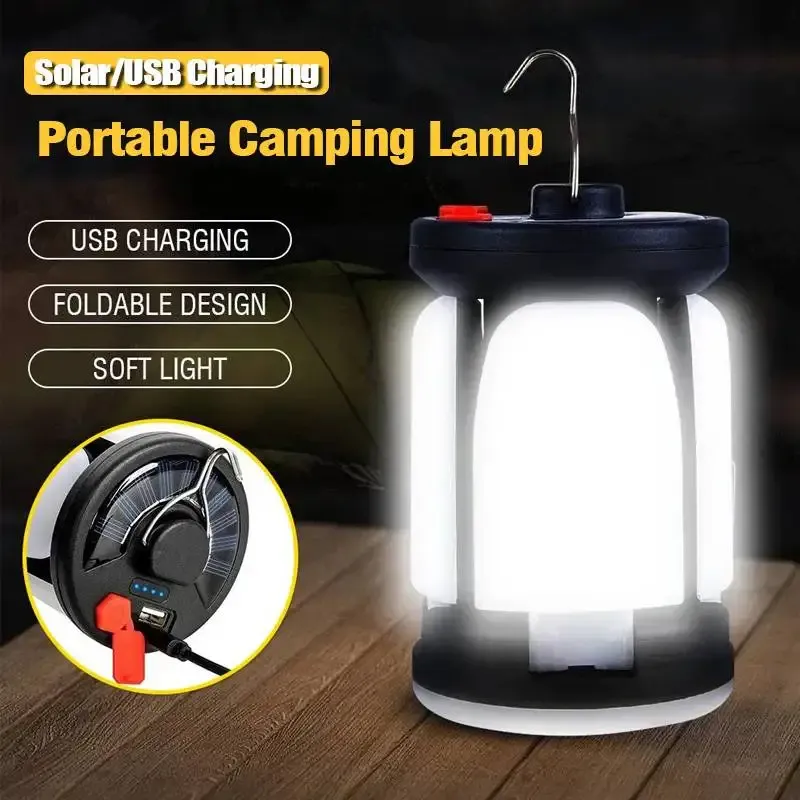 Lanterne de camping LED pliable, lampe de tente portable à 3 modes d'éclairage pour le camping, la randonnée et la pêche 6