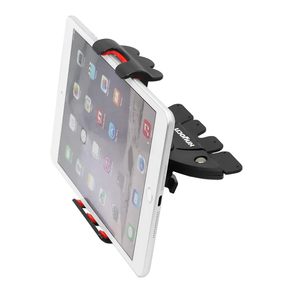 Support universel pour tablette de 4 à 11 pouces, support pour tablette à fente CD de voiture, support de téléphone portable, support rotatif pour iPad et tablette Samsung 2