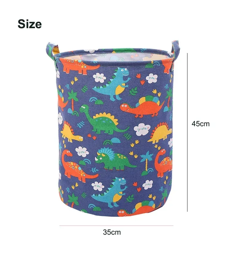 Panier à linge imprimé pliable en vue d'ensemble