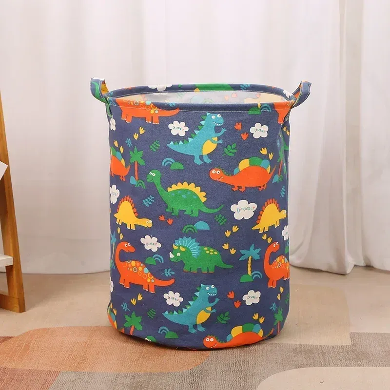 Panier à linge pliable et portable en coton et lin, grand format, pour vêtements et jouets 7