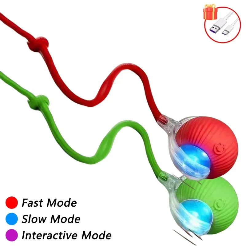 Balle interactive automatique pour chat avec fausse queue, capteur intelligent et batterie rechargeable, jouet d'intérieur interactif 19