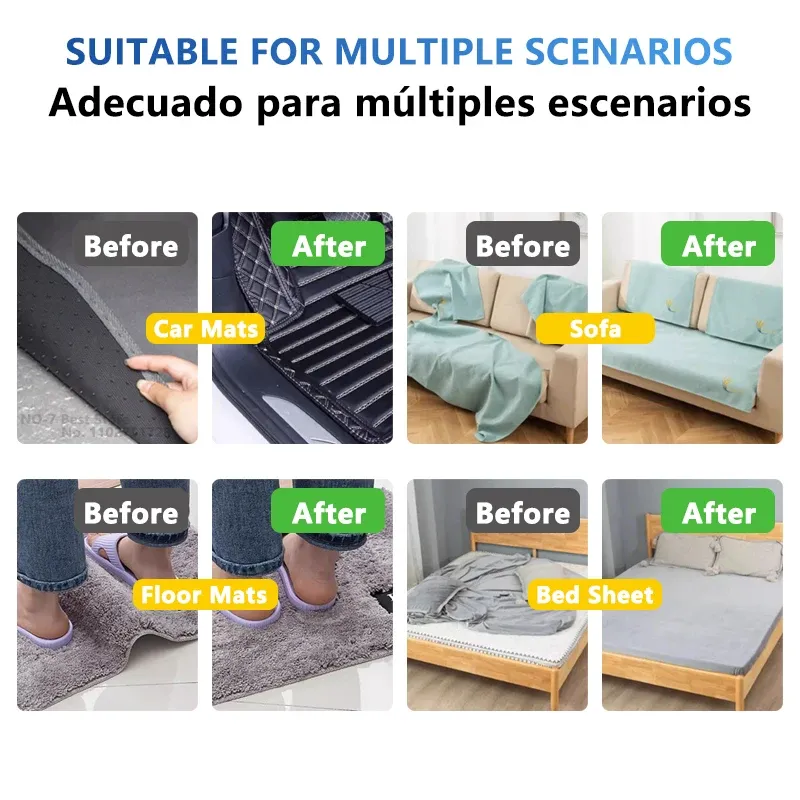 Ruban de fixation adhésif extra fort à crochet et boucle double face pour tapis et couette 6
