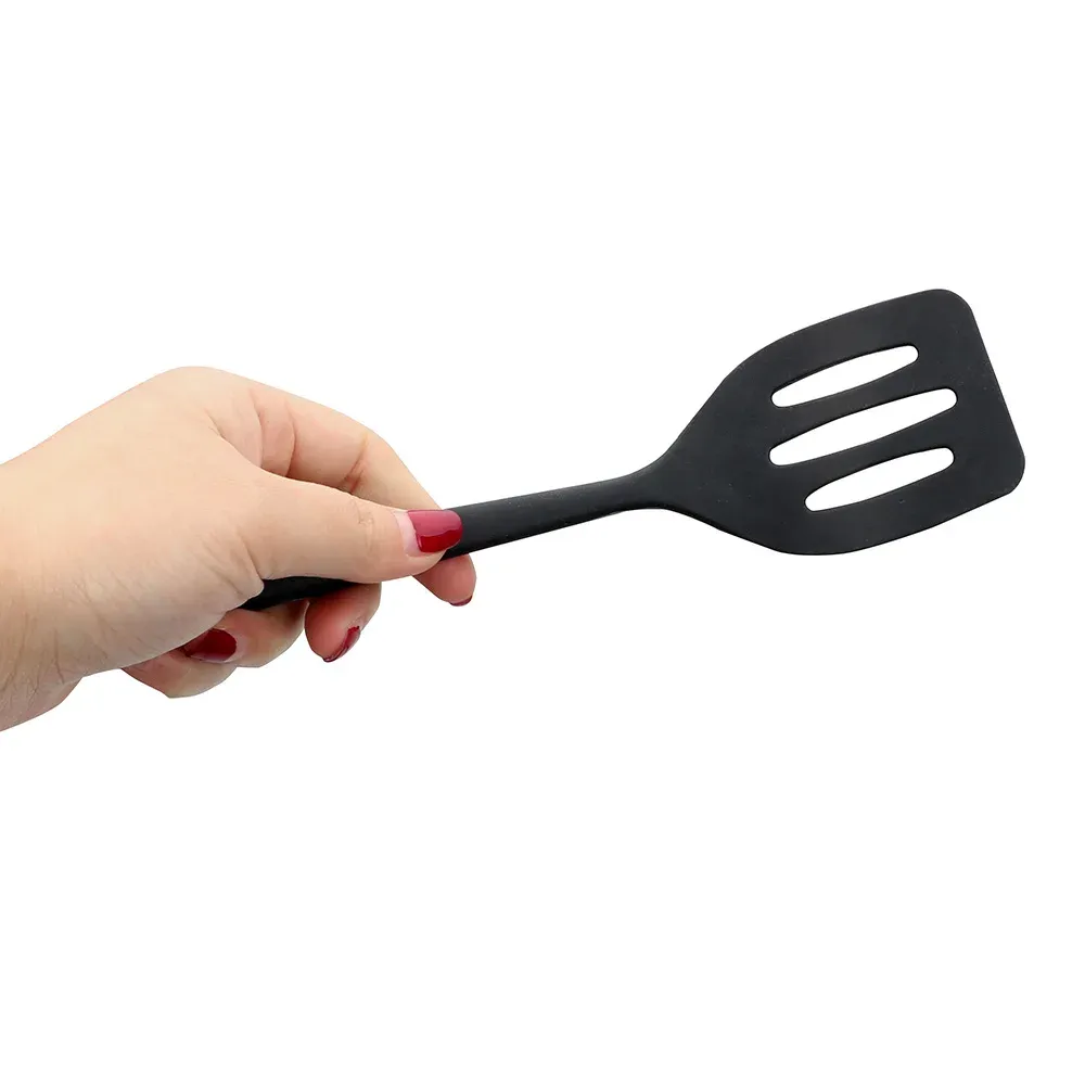 Ustensiles de cuisine en silicone : spatule, pince, pelle à frire, spatule à œufs et poisson 2