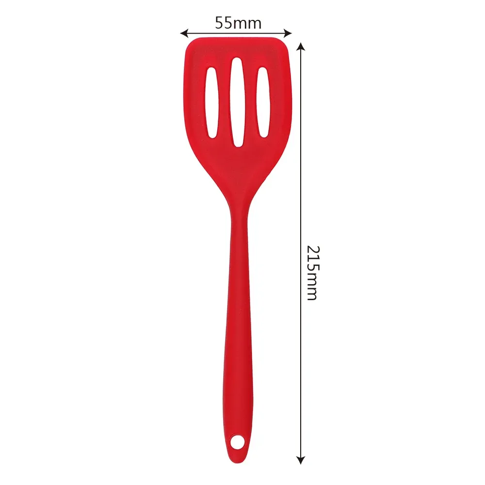 Ustensiles de cuisine en silicone : spatule, pince, pelle à frire, spatule à œufs et poisson 5