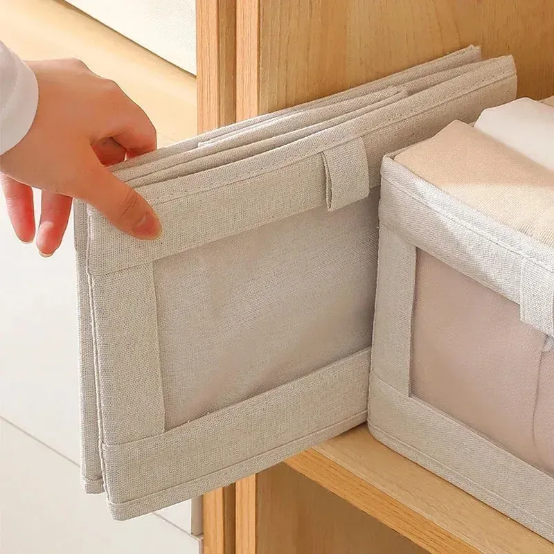 Boîte de rangement pliable en tissu pour pantalons, organisateur de vêtements pour armoire et tiroir, chambre et dressing 3