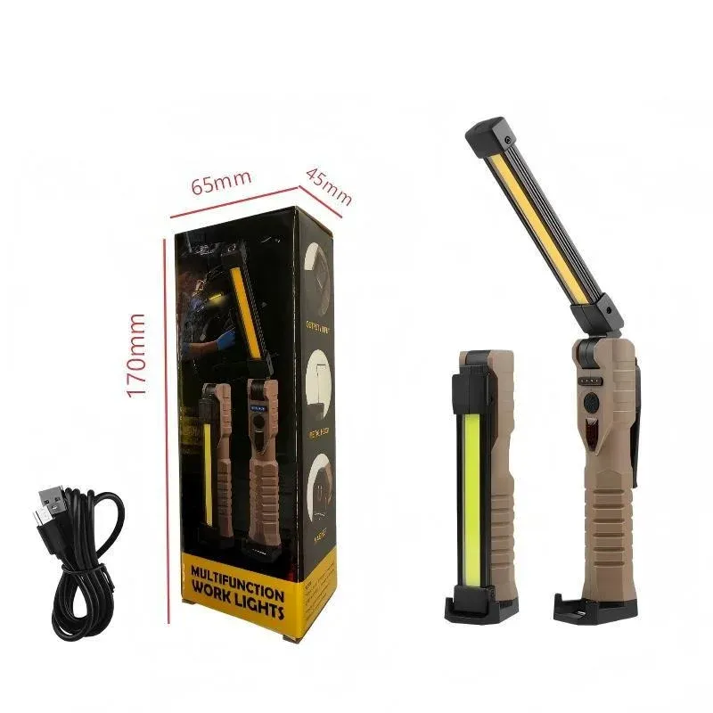 Barre lumineuse LED magnétique haute puissance, lampe de travail portable rechargeable par USB, 3 modes, étanche IP66, batterie de secours intégrée 9