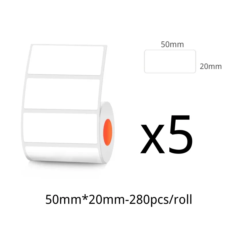 Étiquette thermique autocollante blanche 50 mm pour vêtements, compatible imprimantes Phomemo et SINMARK 17