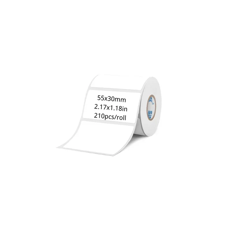 Étiquette thermique autocollante blanche 50 mm pour vêtements, compatible imprimantes Phomemo et SINMARK 10