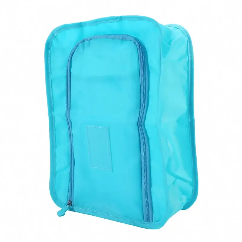 Sacs à chaussures portables, organiseur de voyage pliable multifonction, pochette de rangement unie de grande capacité 4
