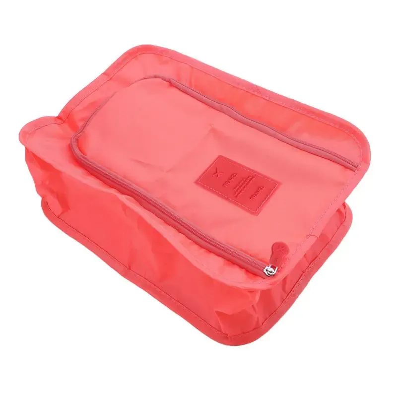 Sacs à chaussures portables, organiseur de voyage pliable multifonction, pochette de rangement unie de grande capacité 9