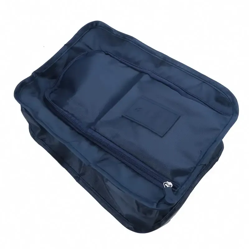 Sacs à chaussures portables, organiseur de voyage pliable multifonction, pochette de rangement unie de grande capacité 7