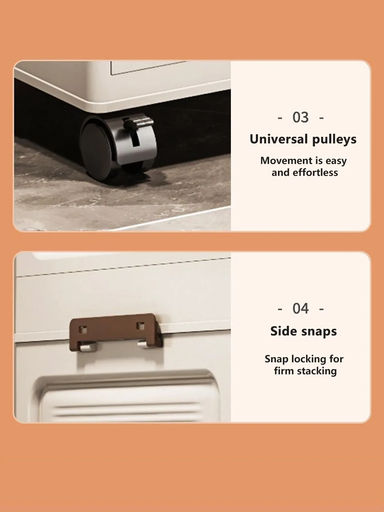 Armoire de rangement pliante, rendu final