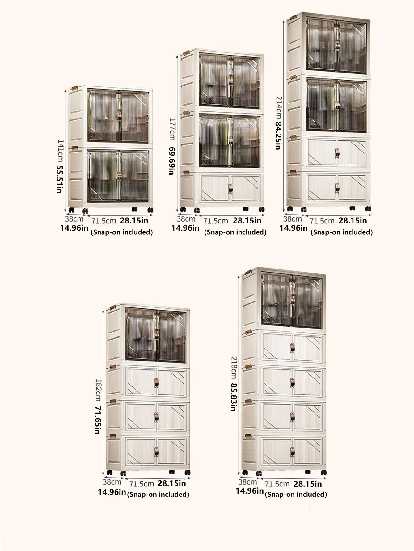 Armoire de rangement pliante, confort d'usage