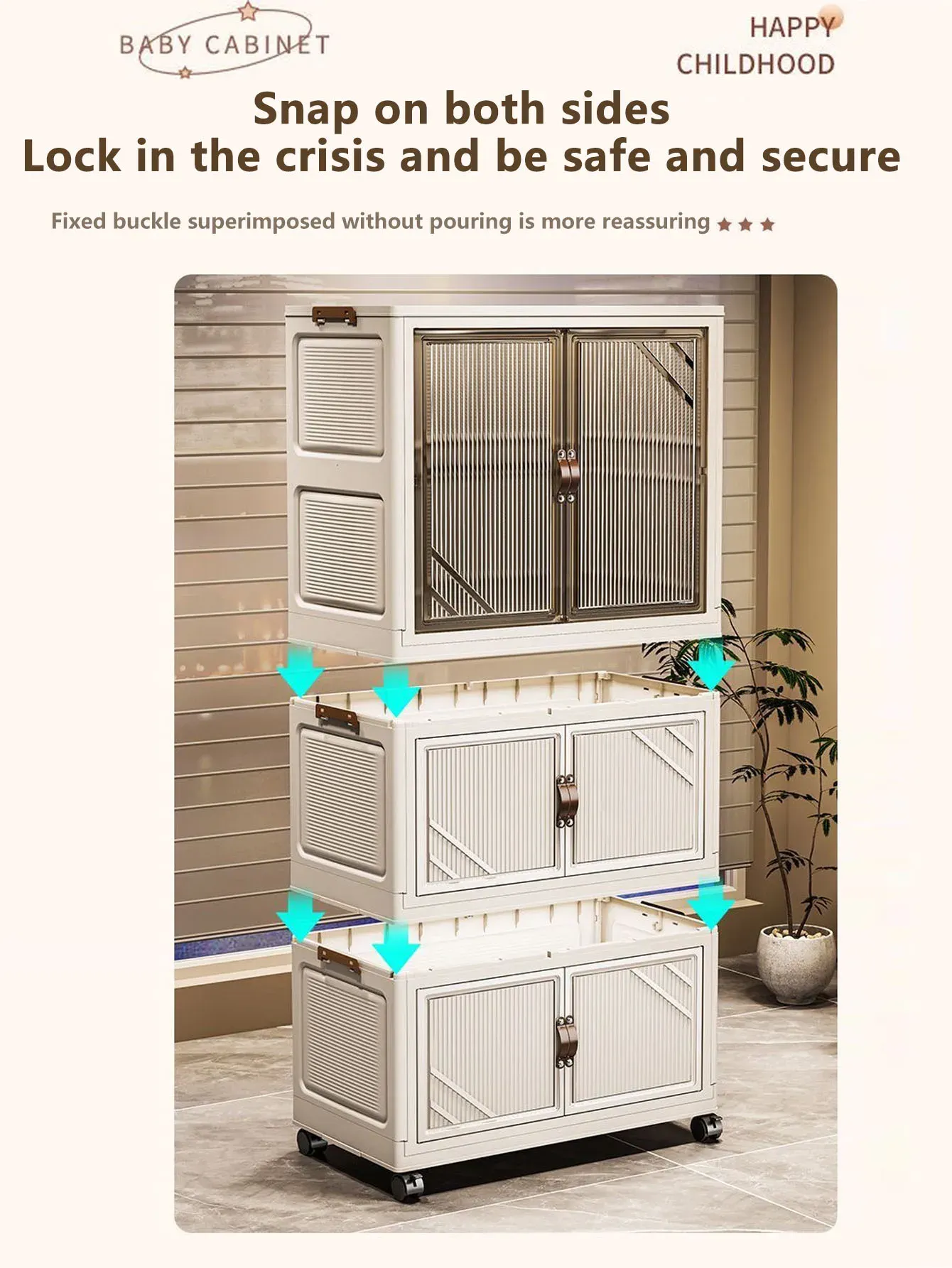 Armoire de rangement pliante, rangement optimisé