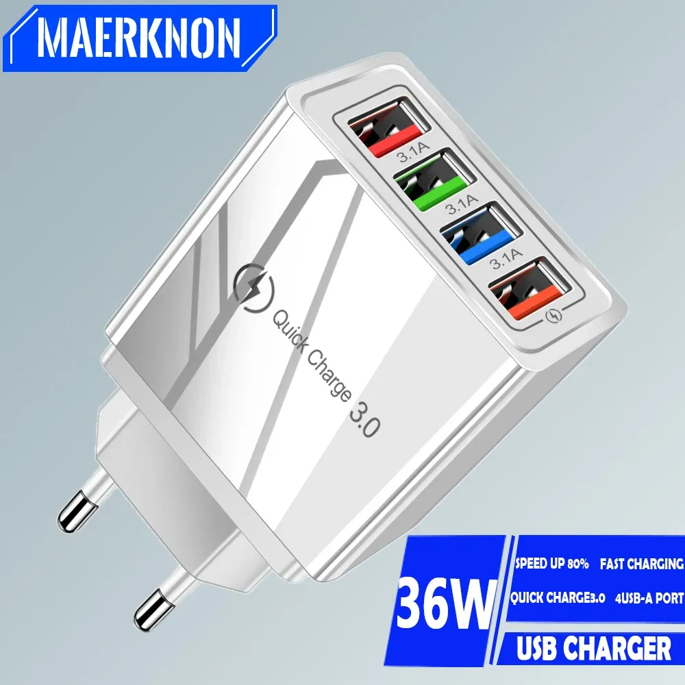 Détail du chargeur USB multi-ports