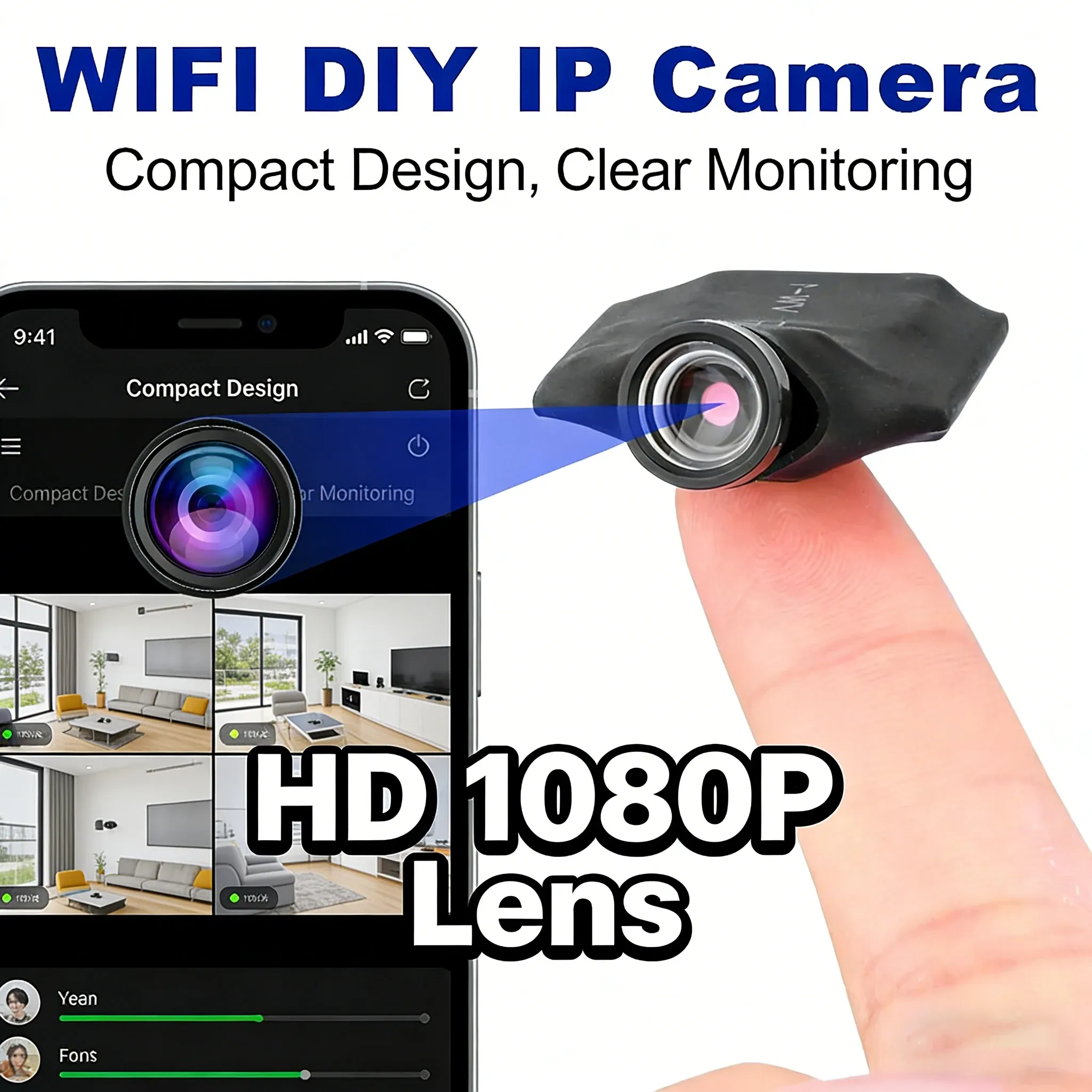 Module de caméra miniature DIY, caméra Wi-Fi, enregistreur vidéo HD 1080p, détection de mouvement, caméra de surveillance domestique, vision à distance