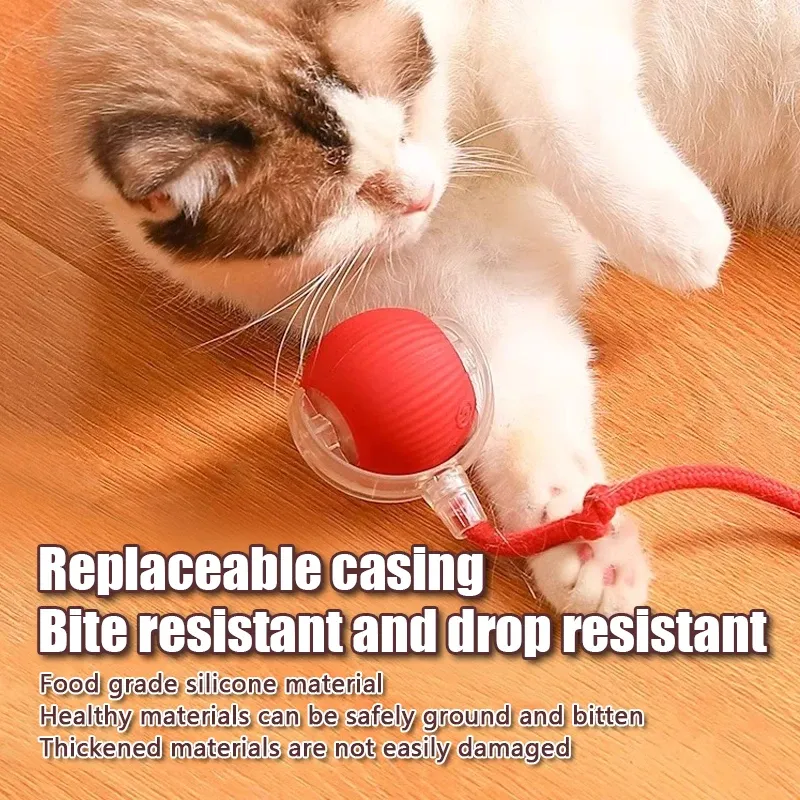 Balle intelligente pour chat en situation de jeu