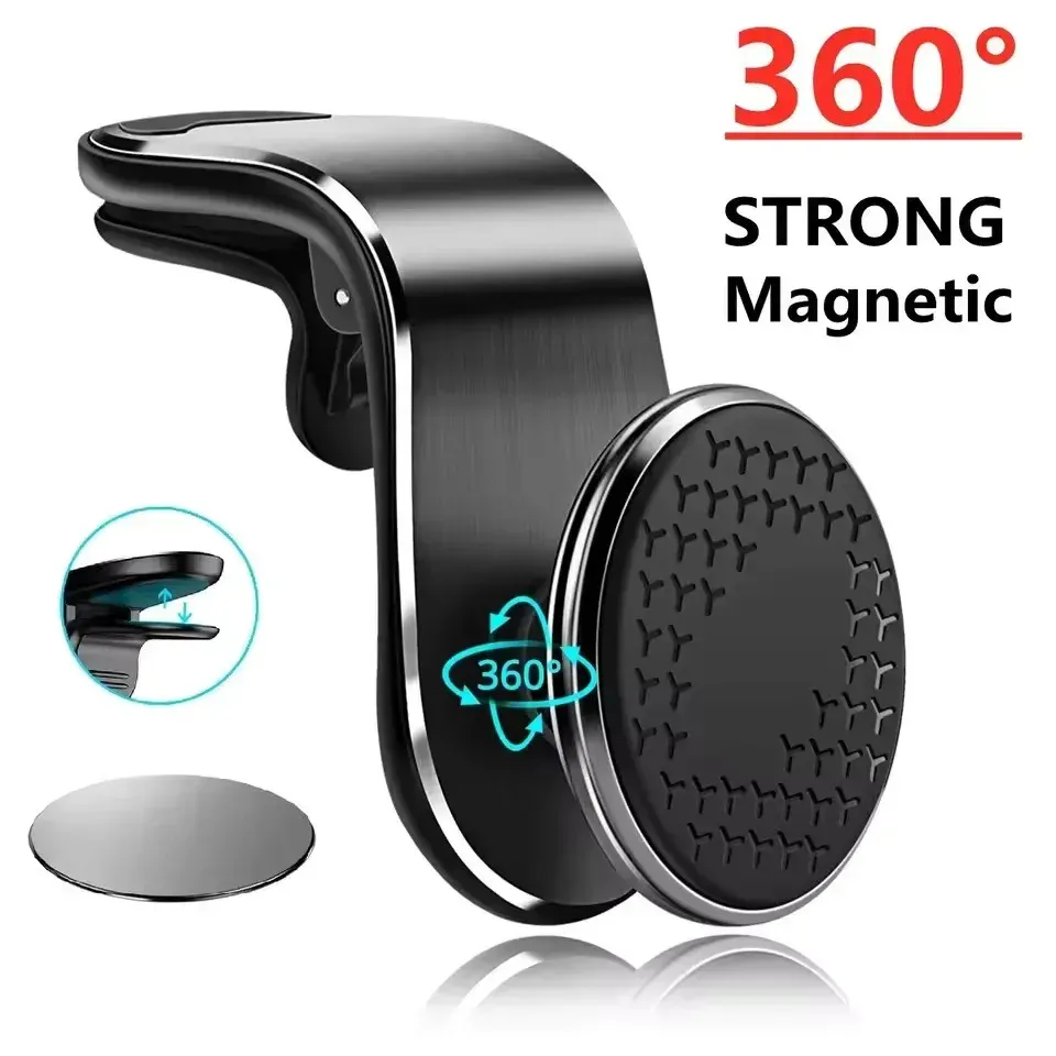 Support magnétique rotatif à 360° pour téléphone, pliable, avec ventouse, pour tableau de bord de voiture 8