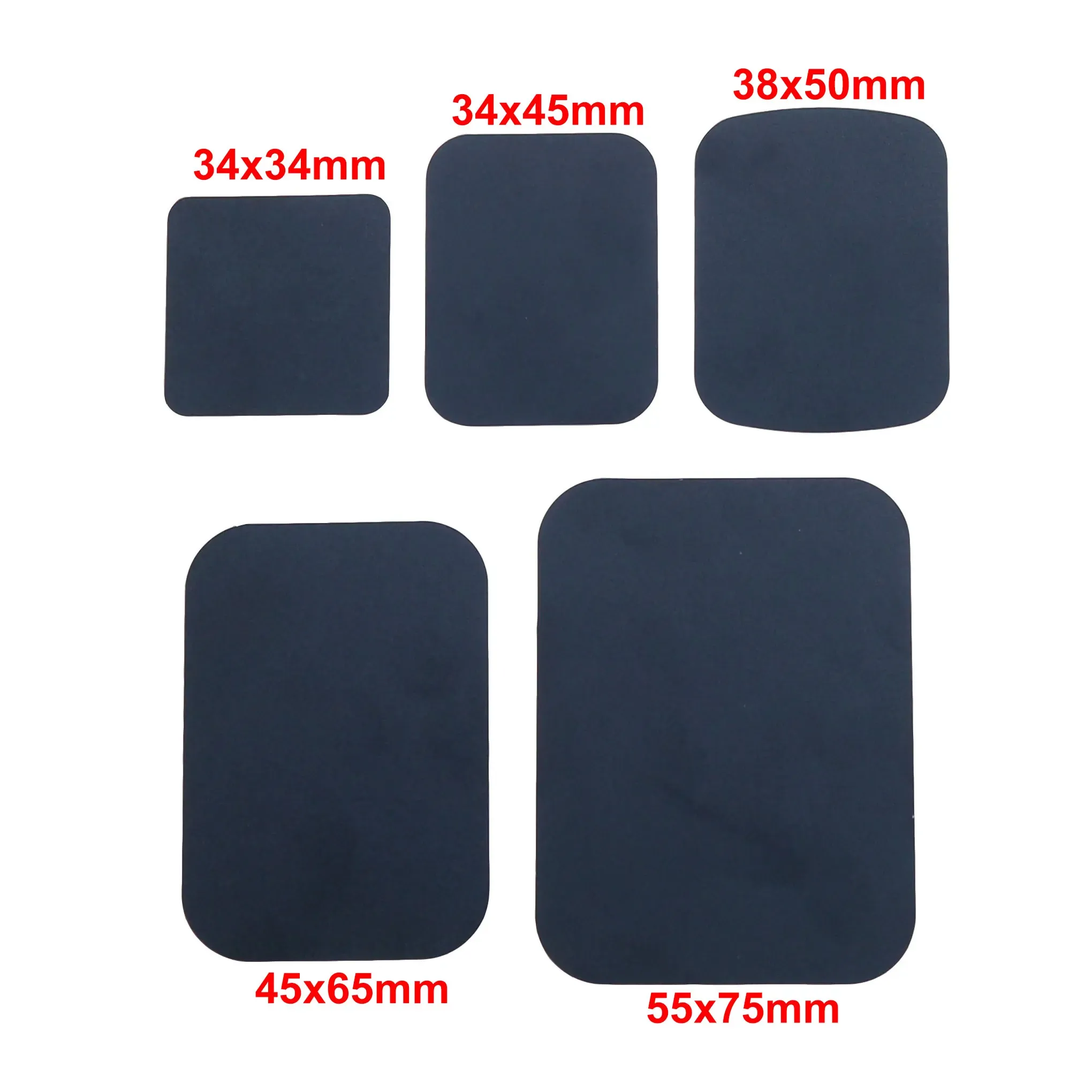 Plaques métalliques magnétiques noires JCD (lot de 10) pour support de téléphone de voiture, disques autocollants universels 3