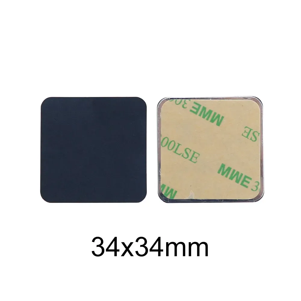 Plaques métalliques magnétiques noires JCD (lot de 10) pour support de téléphone de voiture, disques autocollants universels 14