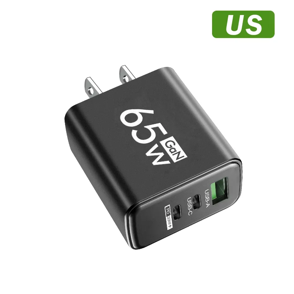 Chargeur GaN 65 W Total Type-C PD, 3 ports, charge rapide 3.0 pour iPhone, Xiaomi, Samsung et Huawei 10