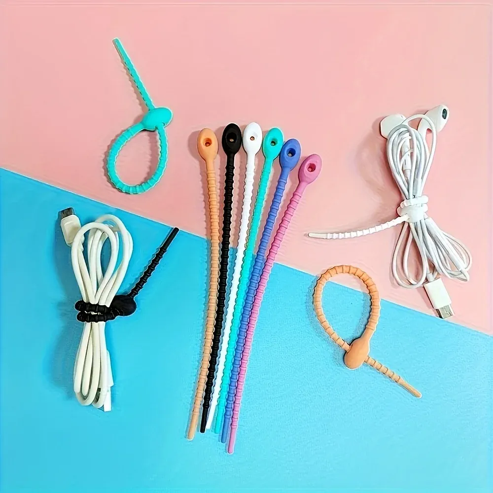 Accessoires d'organisation de câbles en silicone