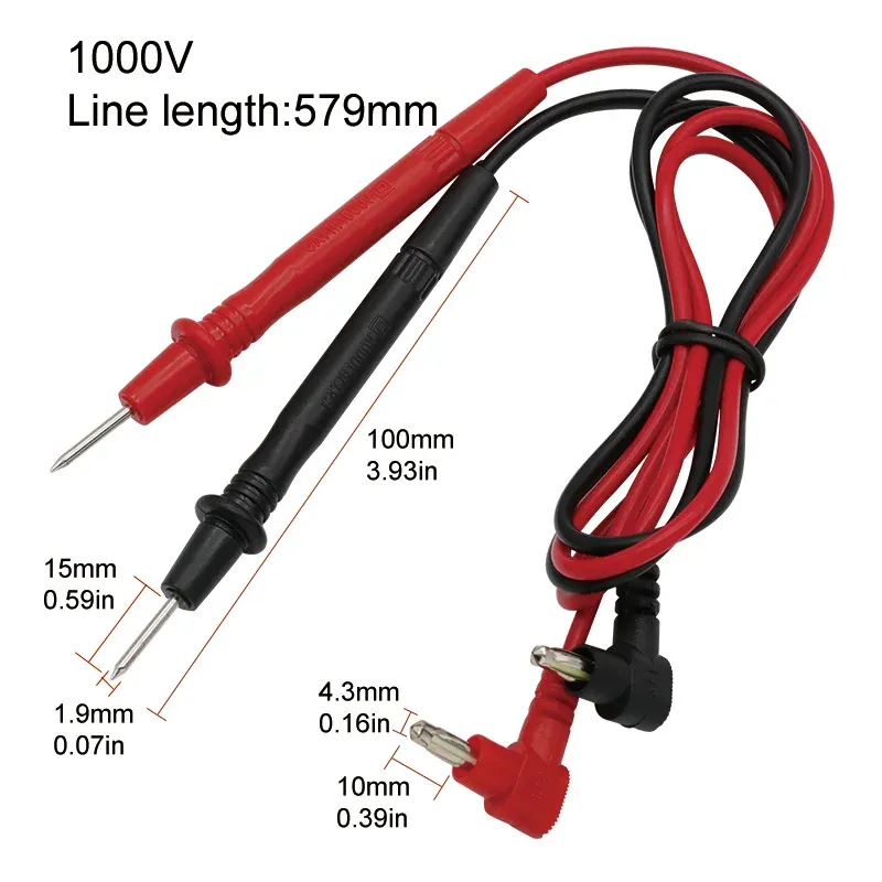 Sonde de test multimètre à pointe d'aiguille universelle 1000 V 10 A, câbles pour multimètre numérique 3