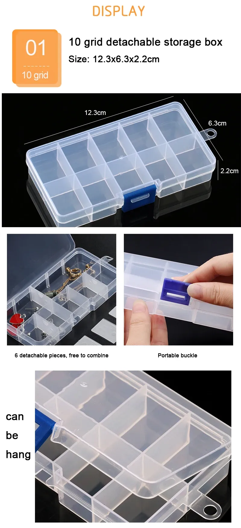 Organisation de bijoux dans la boîte