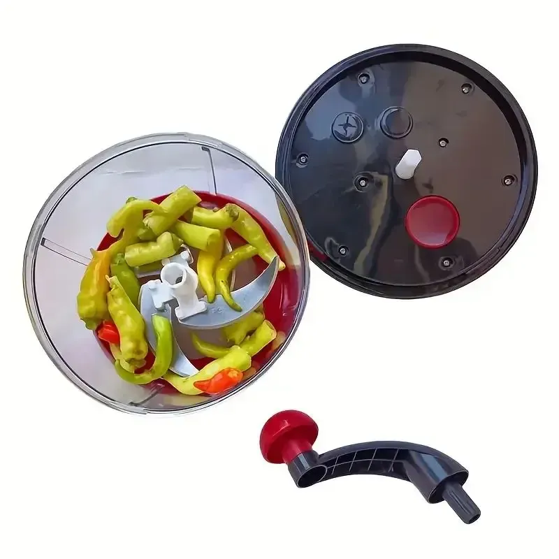 Hachoir manuel multifonctionnel pour ail, oignons, piments et légumes 5