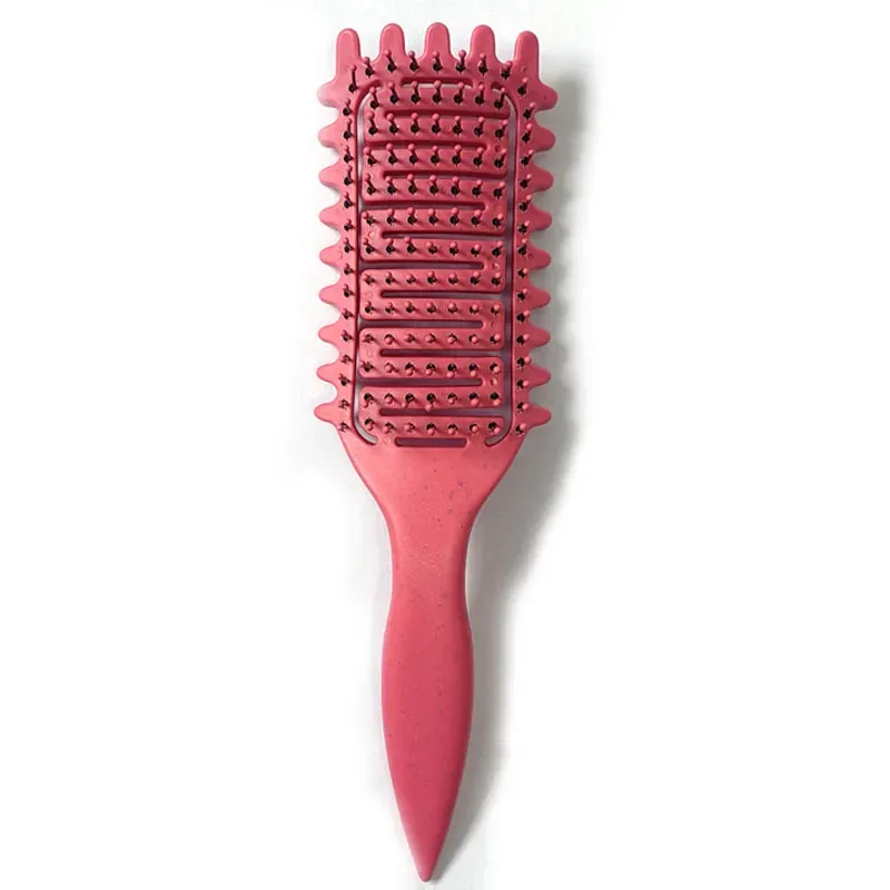 Brosse coiffante 3 en 1 pour boucles, brosse démêlante ajourée et peigne 7